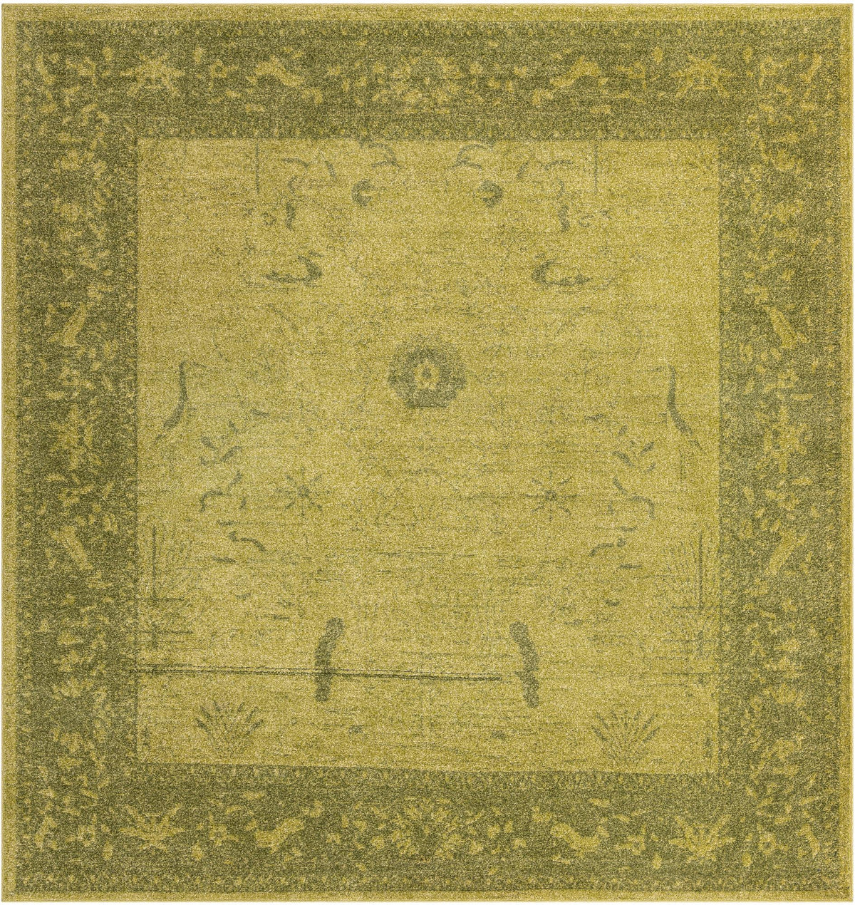 Horizon Collection Area Rug -  Apex (Green) Square Green  lifestyle 17