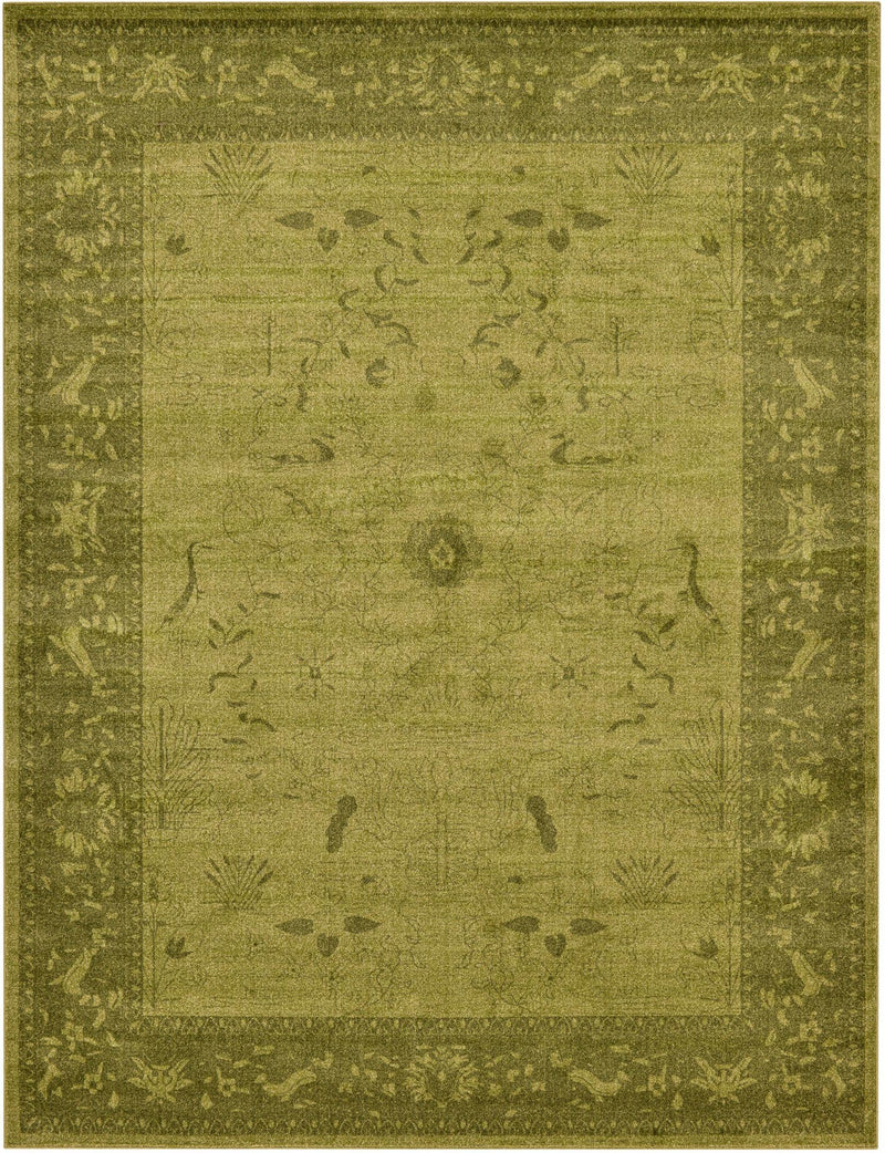 Horizon Collection Area Rug -  Apex (Green) Rectangle Green  lifestyle 3