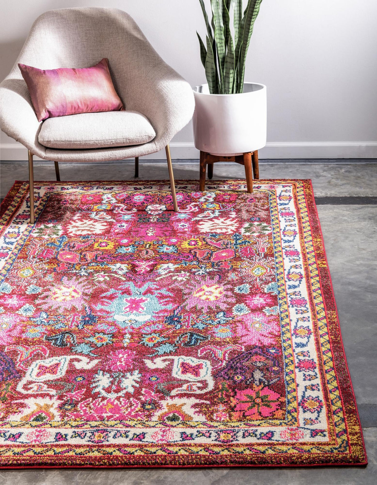 Chateau Elegance Collection Area Rug - Versailles Rectangle Multi  lifestyle 2