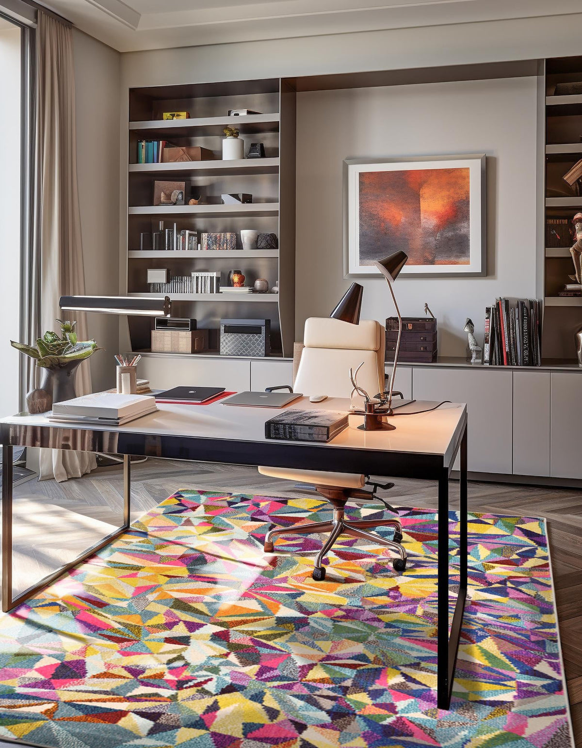 Marrakesh Elegance Collection Area Rug -  Toubkal Rectangle Multi  lifestyle 11