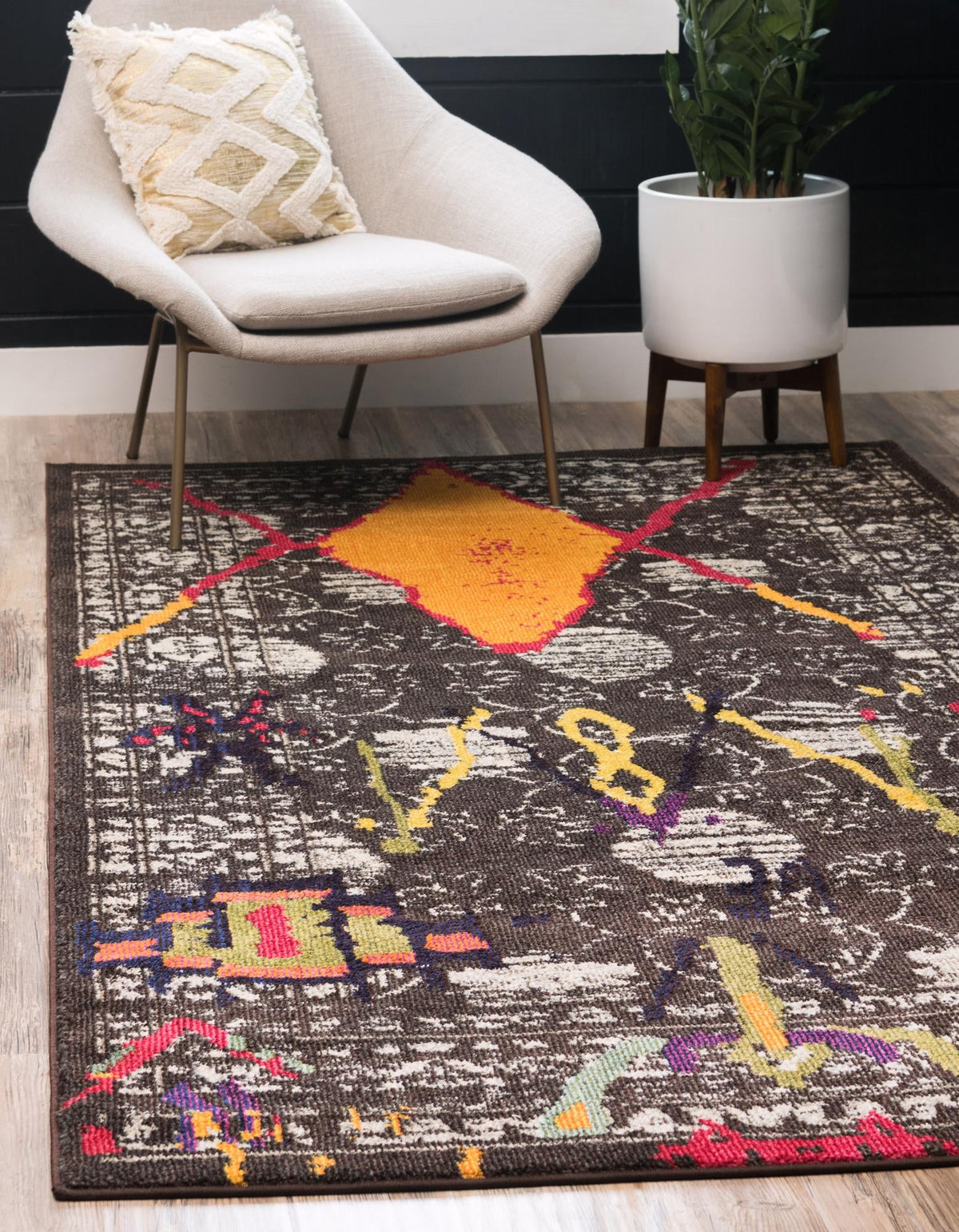Sedona Vista Collection Area Rug -  Adobe Rectangle Brown  lifestyle 2