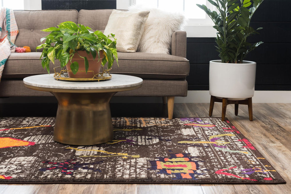 Sedona Vista Collection Area Rug -  Adobe Rectangular Brown  lifestyle 20