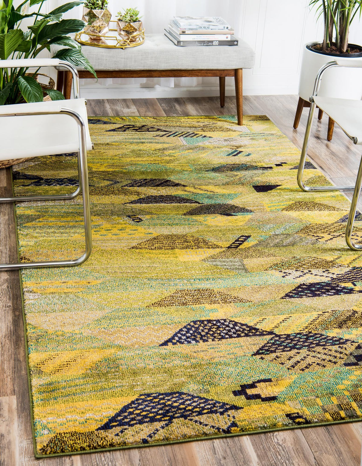 Sedona Vista Collection Area Rug -  Mesquite Rectangle Green  lifestyle 2