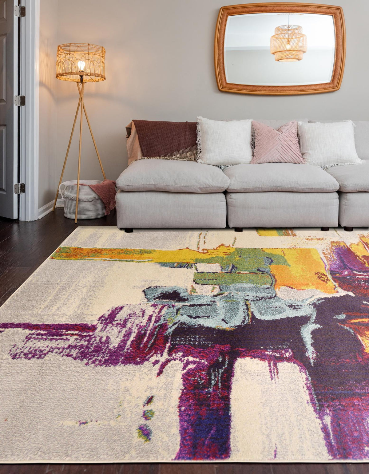 Marrakesh Elegance Collection Area Rug -  Riad Rectangle Beige  lifestyle 7