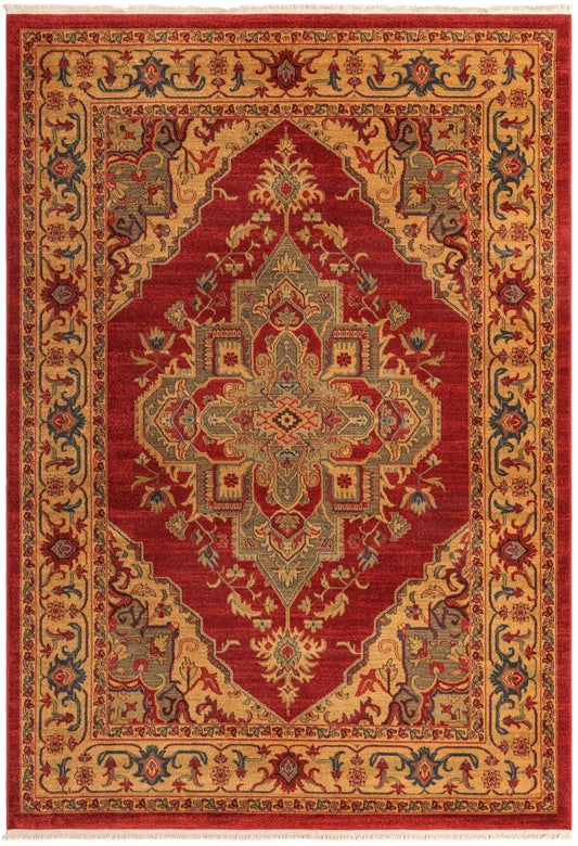 Persian Elegance Collection Area Rug -  Golestan Rectangle Red Main