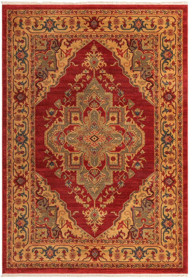 Persian Elegance Collection Area Rug -  Golestan Rectangle Red Main