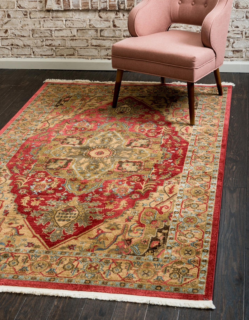 Persian Elegance Collection Area Rug -  Golestan Rectangle Red  lifestyle 4