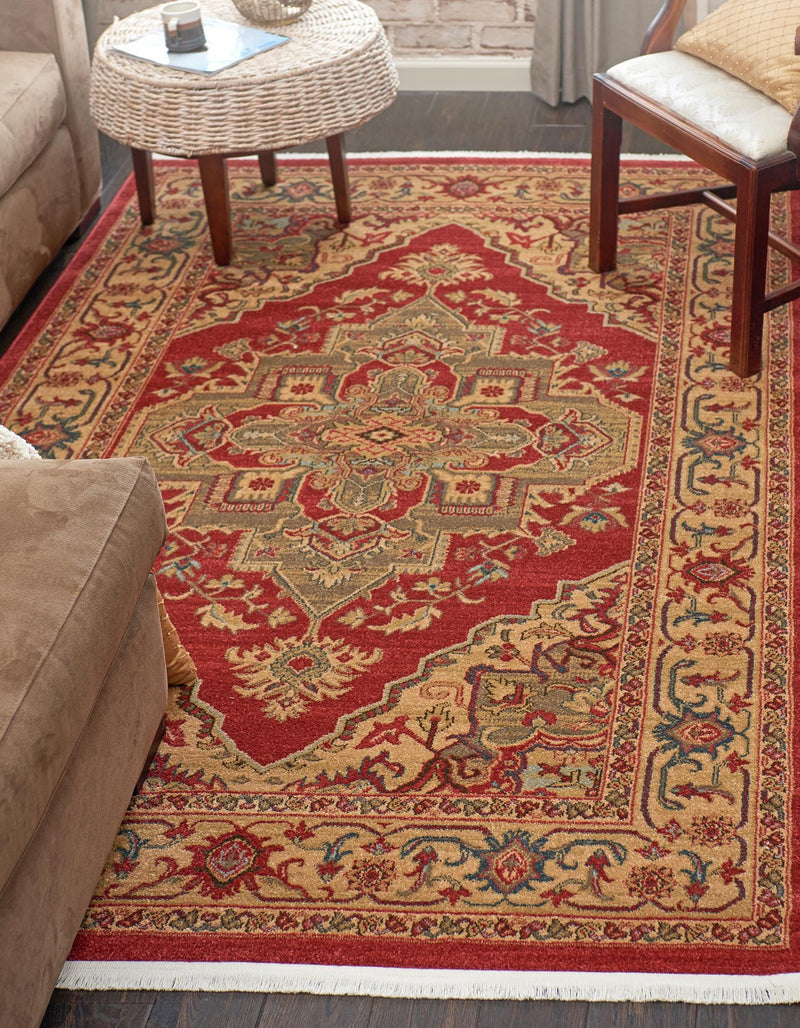 Persian Elegance Collection Area Rug -  Golestan Rectangle Red  lifestyle 8