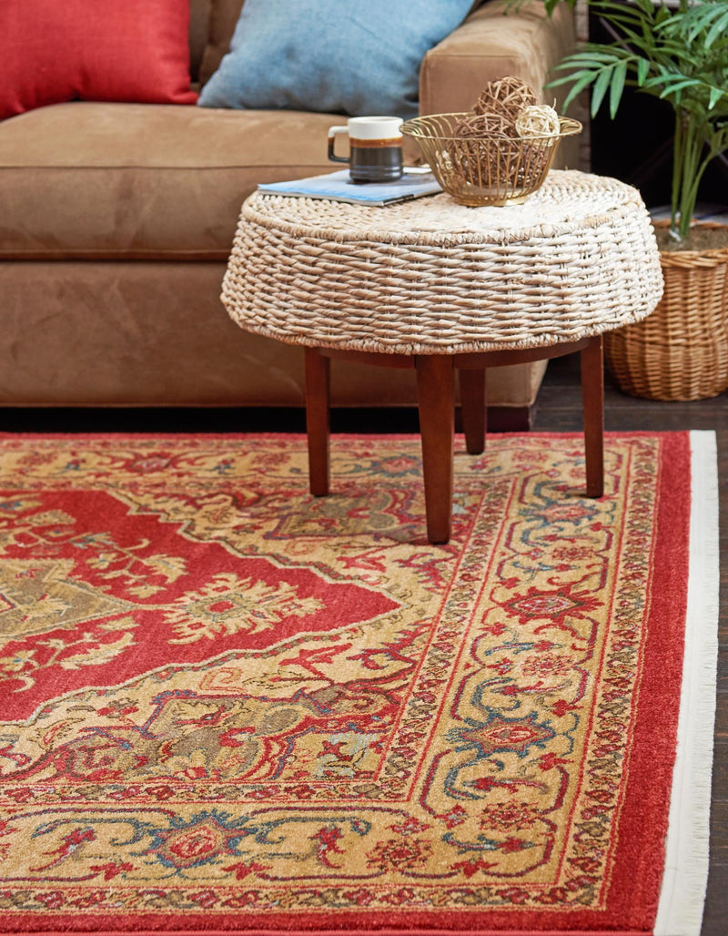 Persian Elegance Collection Area Rug -  Golestan Rectangle Red  lifestyle 10