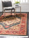 Persian Elegance Collection Area Rug -  Golestan Rectangle Navy Blue  lifestyle 6