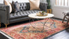 Persian Elegance Collection Area Rug -  Golestan Rectangle Navy Blue  lifestyle 11