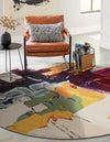 Marrakesh Elegance Collection Area Rug -  Riad Round Beige  lifestyle 29