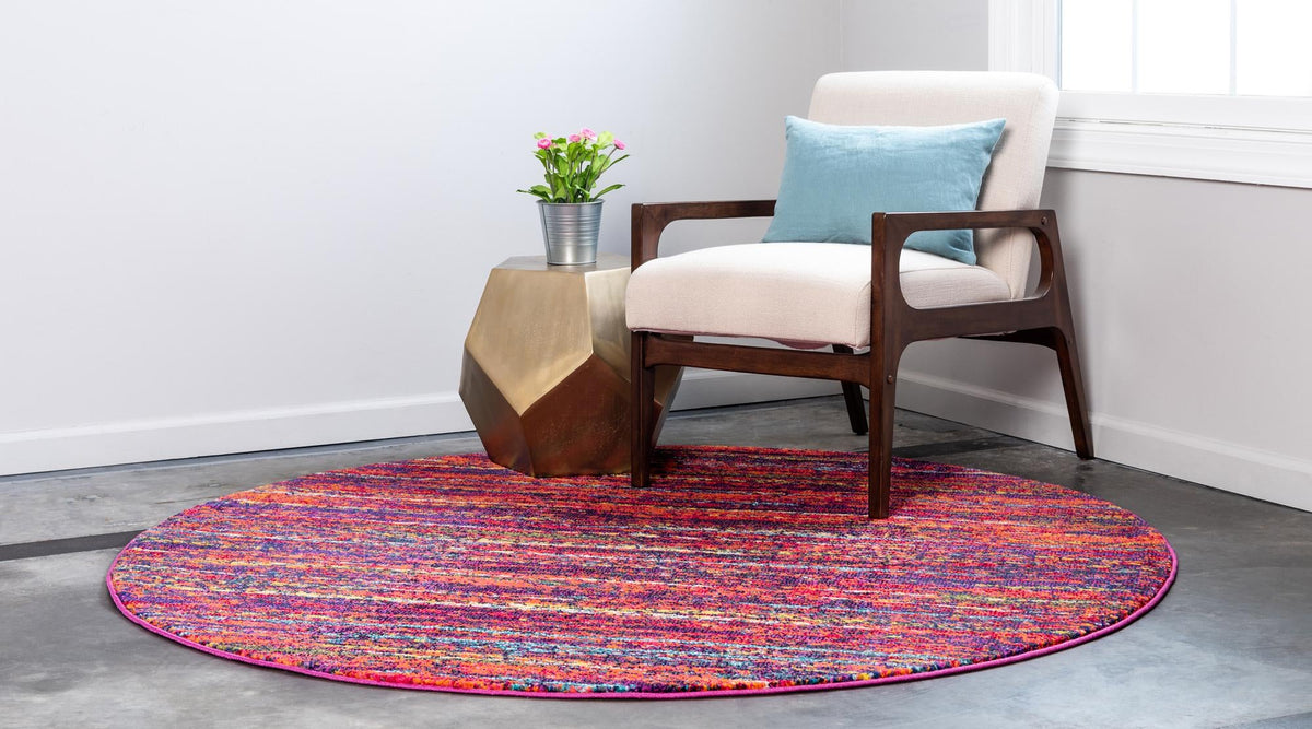 Marrakesh Elegance Collection Area Rug -  Meknes Round Multi  lifestyle 3