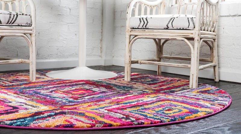 Marrakesh Elegance Collection Area Rug -  Zerktouni Round Multi  lifestyle 21