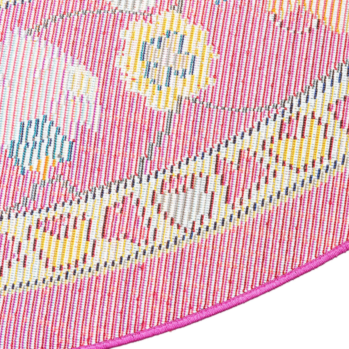 Chateau Elegance Collection Area Rug -  Luxembourg Round Pink  lifestyle 45