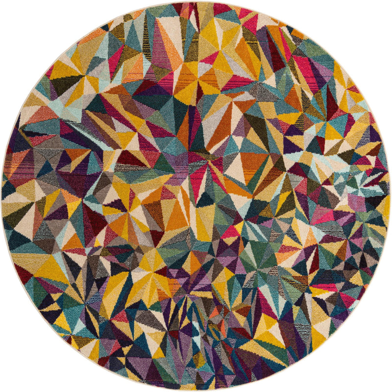 Marrakesh Elegance Collection Area Rug -  Toubkal Round Multi  lifestyle 22