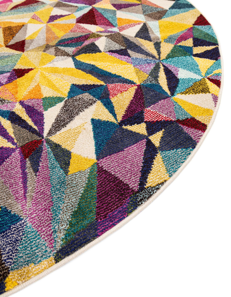 Marrakesh Elegance Collection Area Rug -  Toubkal Round Multi  lifestyle 48