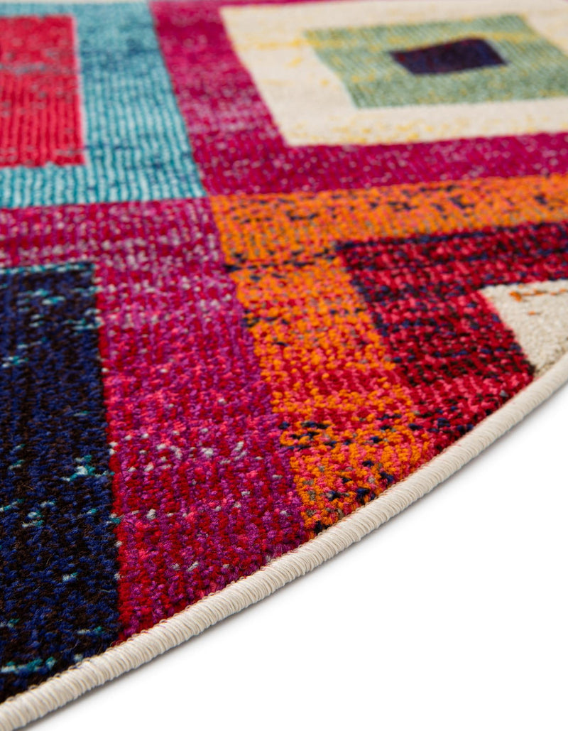 Marrakesh Elegance Collection Area Rug -  Ourika Round Multi  lifestyle 60