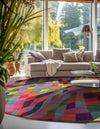 Marrakesh Elegance Collection Area Rug -  Tinghir Round Multi  lifestyle 28