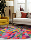 Marrakesh Elegance Collection Area Rug -  Tinghir Round Multi  lifestyle 31