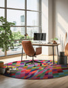 Marrakesh Elegance Collection Area Rug -  Tinghir Round Multi  lifestyle 33