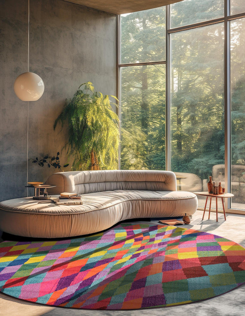 Marrakesh Elegance Collection Area Rug -  Tinghir Round Multi  lifestyle 37