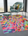 Marrakesh Elegance Collection Area Rug -  Tinghir Rectangle Multi  lifestyle 7