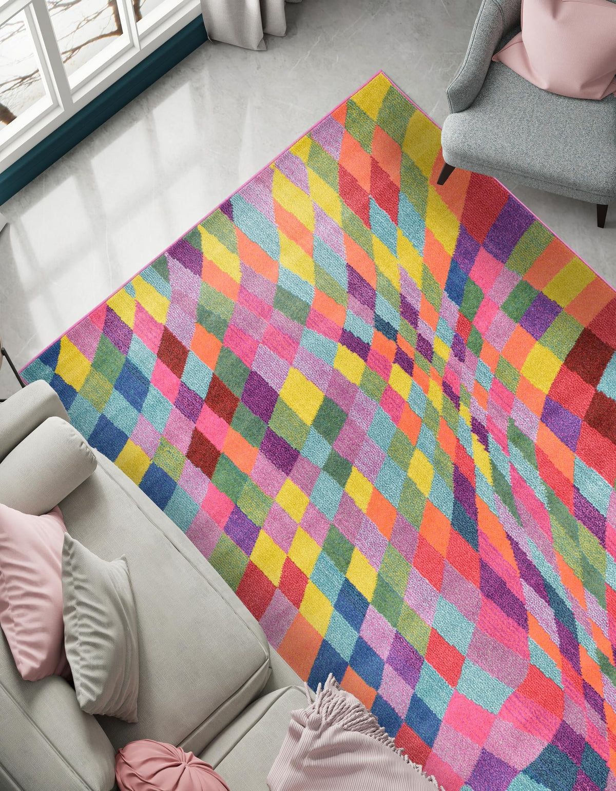 Marrakesh Elegance Collection Area Rug -  Tinghir Rectangle Multi  lifestyle 11
