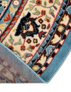 Tabriz Tapestry Collection Area Rug - Azerbaijan (Light Blue) Round Light Blue  lifestyle 39