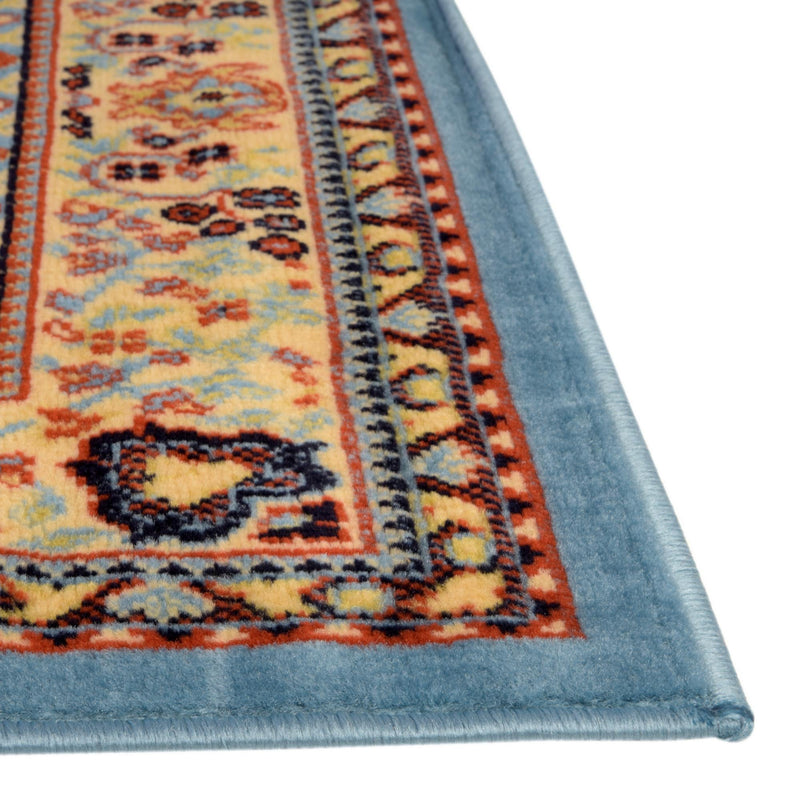 Tabriz Tapestry Collection Area Rug - Azerbaijan (Light Blue) Rectangle Light Blue  lifestyle 10