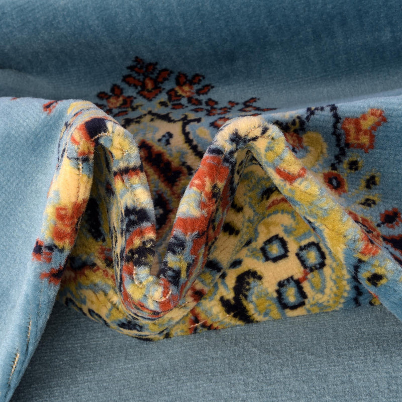 Tabriz Tapestry Collection Area Rug - Azerbaijan (Light Blue) Rectangle Light Blue  lifestyle 11