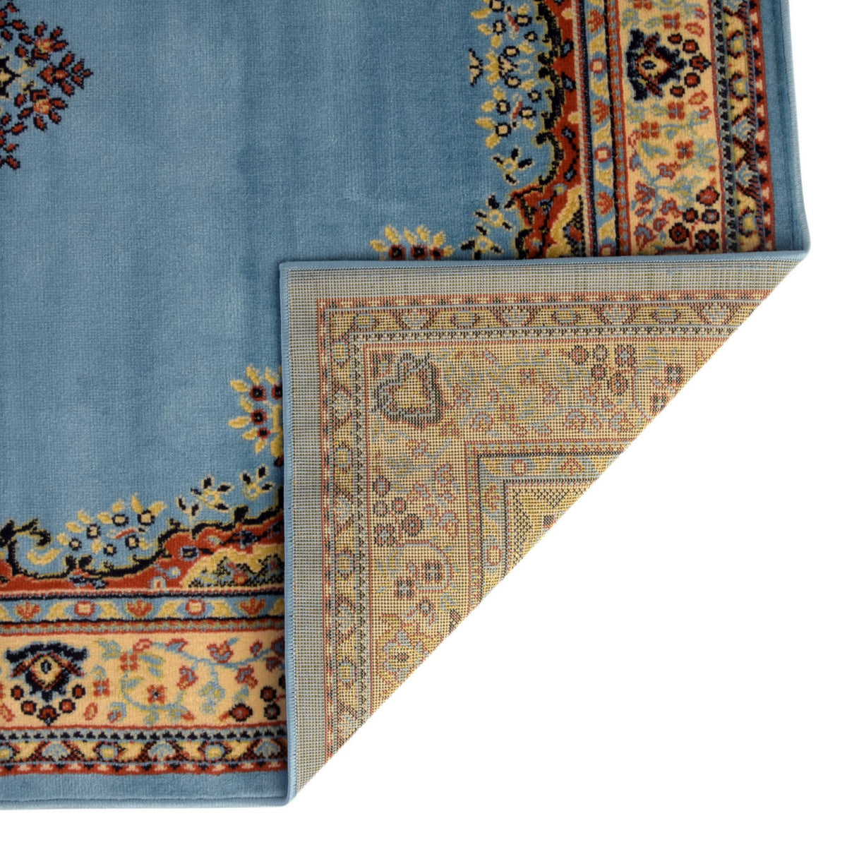 Tabriz Tapestry Collection Area Rug - Azerbaijan (Light Blue) Rectangle Light Blue  lifestyle 12