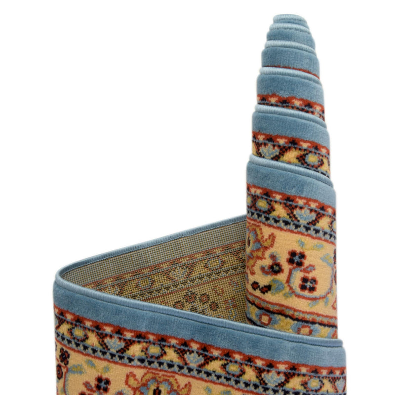 Tabriz Tapestry Collection Area Rug - Azerbaijan (Light Blue) Rectangle Light Blue  lifestyle 14