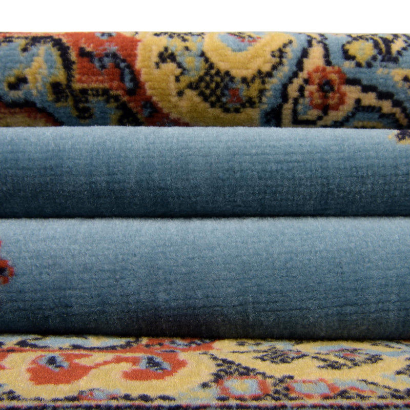 Tabriz Tapestry Collection Area Rug - Azerbaijan (Light Blue) Rectangle Light Blue  lifestyle 17