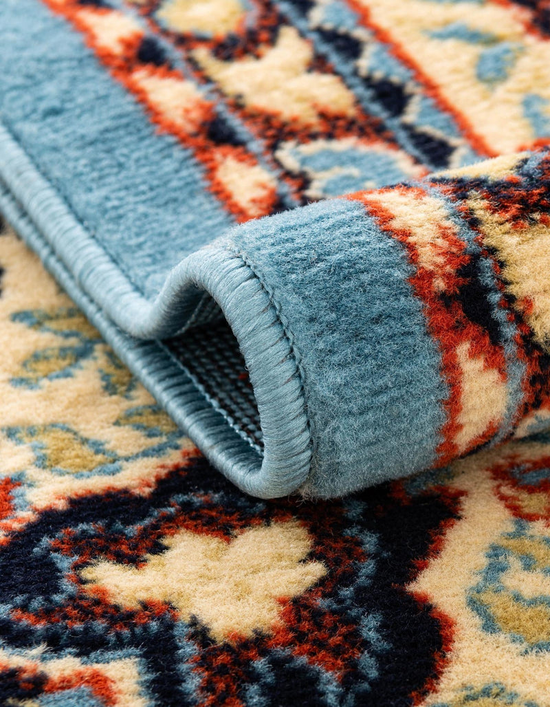 Tabriz Tapestry Collection Area Rug - Azerbaijan (Light Blue) Rectangle Light Blue  lifestyle 18