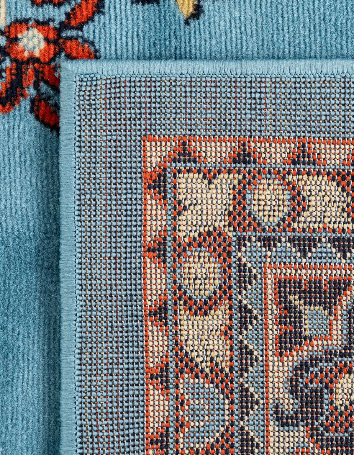 Tabriz Tapestry Collection Area Rug - Azerbaijan (Light Blue) Rectangle Light Blue  lifestyle 19