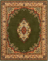 Tabriz Tapestry Collection Area Rug - Azerbaijan (Green) Rectangle Green Main