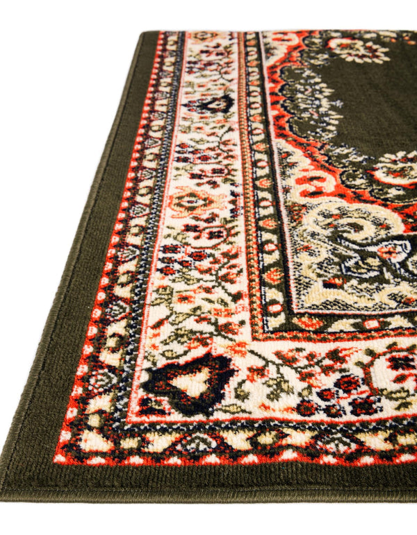 Tabriz Tapestry Collection Area Rug - Azerbaijan (Green) Rectangle Green  lifestyle 10