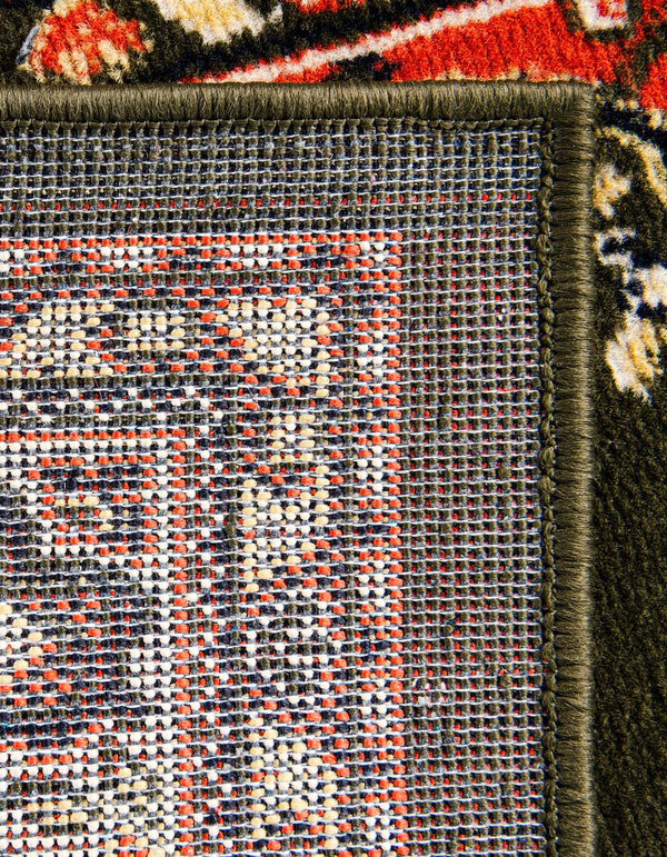 Tabriz Tapestry Collection Area Rug - Azerbaijan (Green) Rectangle Green  lifestyle 12