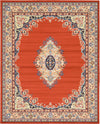 Tabriz Tapestry Collection Area Rug - Azerbaijan (Terracotta) Rectangle Terracotta Main