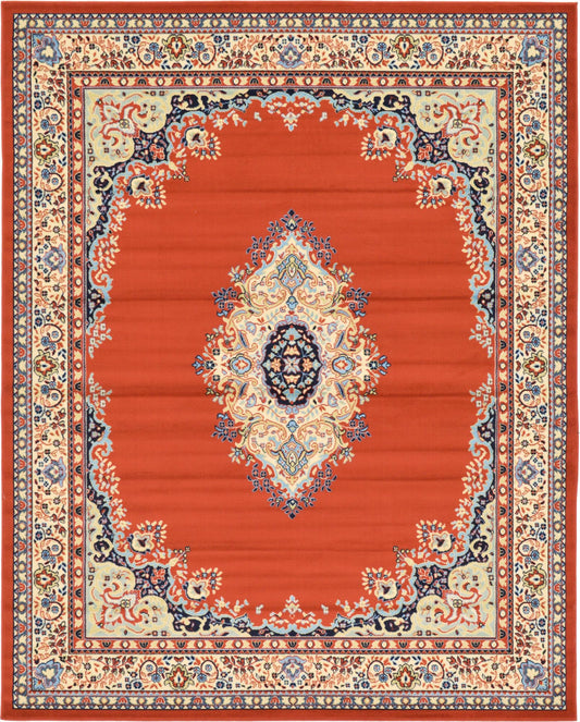 Tabriz Tapestry Collection Area Rug - Azerbaijan (Terracotta) Rectangle Terracotta Main