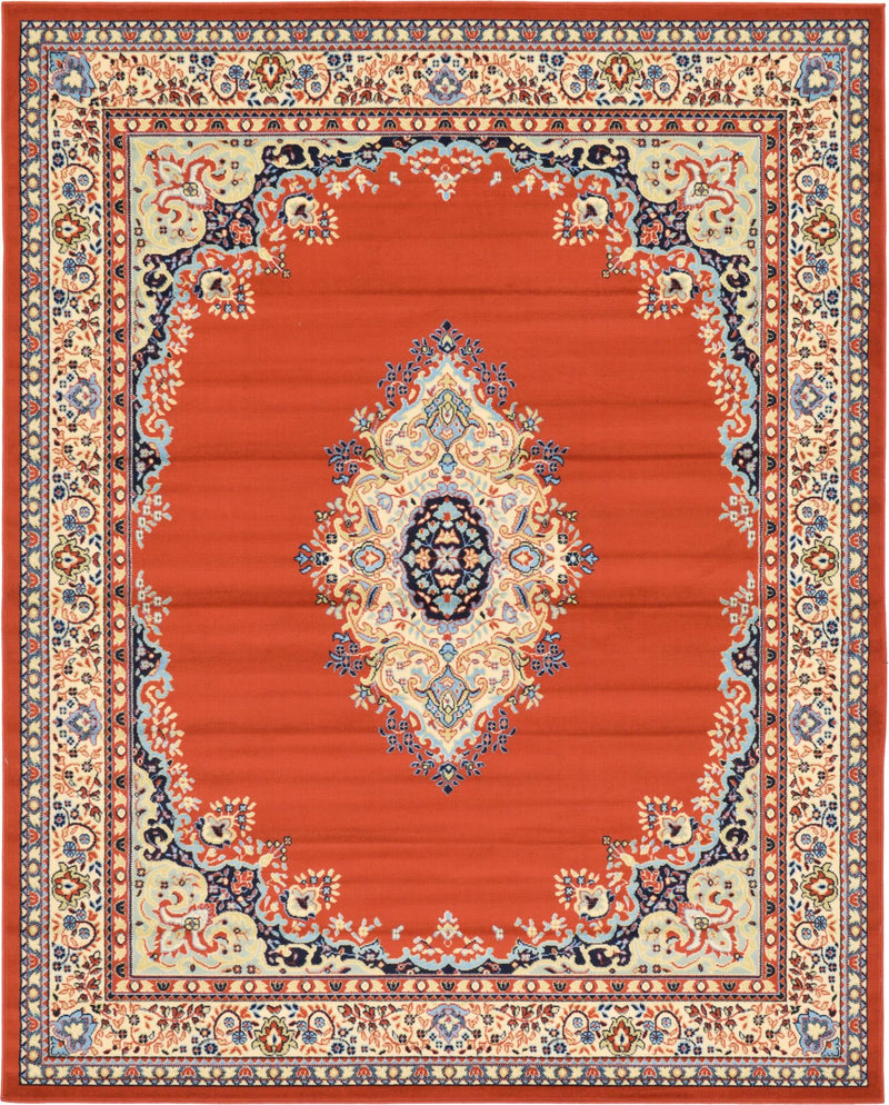 Tabriz Tapestry Collection Area Rug - Azerbaijan (Terracotta) Rectangle Terracotta Main