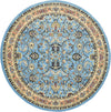 Isfahan Elegance Collection Area Rug - Naghsh-e Jahan (Light Blue) Round Light Blue  lifestyle 16