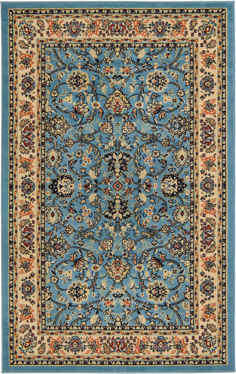 Isfahan Elegance Collection Area Rug - Naghsh-e Jahan (Light Blue) Rectangle Light Blue Main