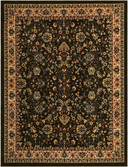 Isfahan Elegance Collection Area Rug - Naghsh-e Jahan (Green) Rectangle Green Main