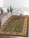 Isfahan Elegance Collection Area Rug - Naghsh-e Jahan (Green) Rectangle Green  lifestyle 7