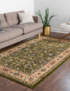 Isfahan Elegance Collection Area Rug - Naghsh-e Jahan (Green) Rectangle Green  lifestyle 8