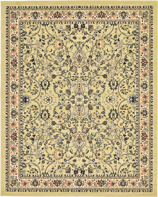 Isfahan Elegance Collection Area Rug - Naghsh-e Jahan (Yellow) Rectangle Yellow Main