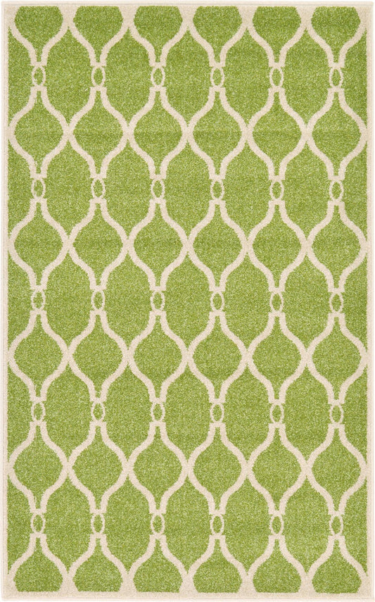 Lattice Gardens Collection Area Rug -  Hedgeview Rectangle Green Main