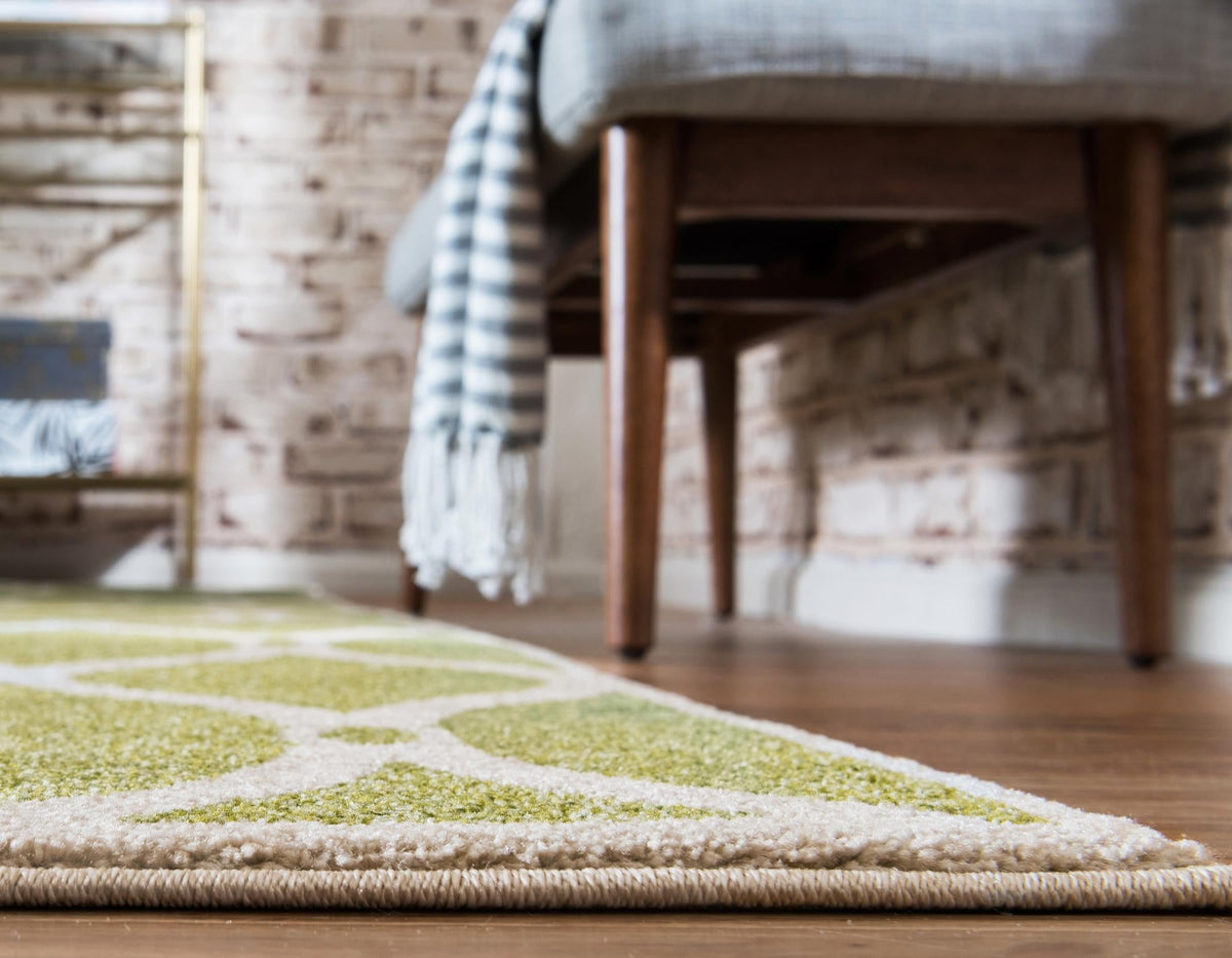 Lattice Gardens Collection Area Rug -  Vinehaven Rectangle Green  lifestyle 18